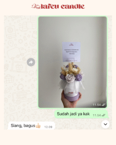 customer review SOA candle box in purple